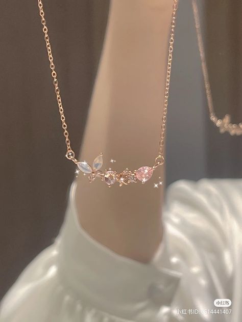 Kalung Aesthetic Korea, Kalung Liontin Aesthetic, Kalung Aesthetic, Simplistic Jewelry, Stylish Jewelry Accessories, Cute Promise Rings, Ethereal Jewelry, Logam Mulia, Classy Necklace