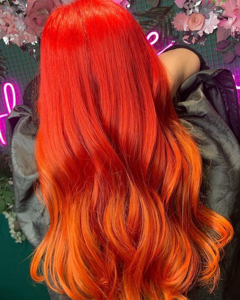 Orange Hair Bright, Current Hair Trends, Vegan Hair Dye, Hair Color Underneath, Bold Hair Color, Creative Hair Color, Hair Color Crazy, Dye Hair, Bright Hair