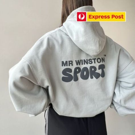 (eBay) Find many great new & used options and get the best deals for Mr Winston Soft Grey Puff Hood Hoodie - New - SMALL - at the best online prices at eBay! Free shipping for many products! Aussie Aesthetic, Puff Hoodie, Basic Aussie, Mr Winston, Exclusive Sneakers, International Style, Women's Activewear, Australian Fashion, Womens Activewear