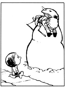 Calvin and Hobbes (DA) - Nomnom.                                                                                                                                                                                 More Calvin And Hobbes Snowmen, Hobbes And Bacon, Calvin Und Hobbes, Chemistry Cat, Bill Watterson, Calvin And Hobbes Comics, Patrick Nagel, Cartoon World, The Snowman