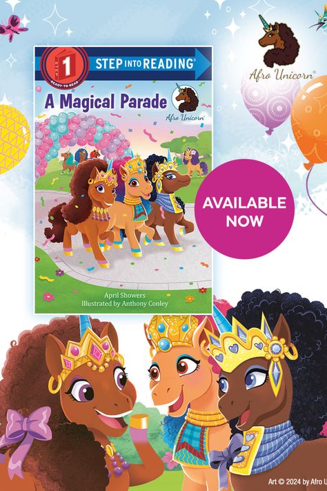 Must Read Kids Book Afro Unicorn's A Magical Parade Now available on Amazon! Grab Your Copy Today! Afro Unicorn, Unicorn Books For Preschool, Black Unicorn Fantasy Art, The Black Unicorn Book, Rainbow Fairies Books, Rainbow Magic Fairy Books, Unicorn Books, Science Fiction Books, Great Teacher Gifts