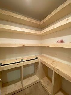 Diy Pantry Shelves, Pantry Redo, Pantry Renovation, Pantry Plans, Pantry Closet Design, Pantry Layout, House Pantry, Pantry Laundry Room, A Lot Of Food