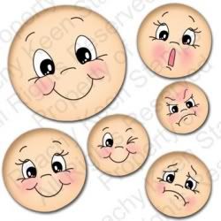 Face Stamps, Peachy Keen Stamps, Doll Face Paint, Different Expressions, Flower Pot People, Clay Pot People, Face Template, Flower Pot Crafts, Snowman Faces