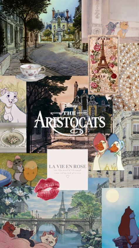 Aristocats aesthetic collage 🫶🏼 Aristocats Aesthetic, Emily In Paris, Aesthetic Collage, Aesthetic Wallpapers, Halloween Costumes, Paris, Collage, Halloween, Disney