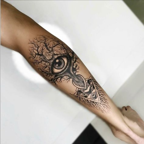 Eye Of Horus Sleeve Tattoo, Unique Eye Tattoo Ideas, Tree With Eyes Tattoo, Tree Eye Tattoo, 3rd Eye Tattoo Men, 3rd Eye Tattoo Women, Mandala Eye Tattoo, Trippy Eye Tattoo, Spiritual Eye Tattoo