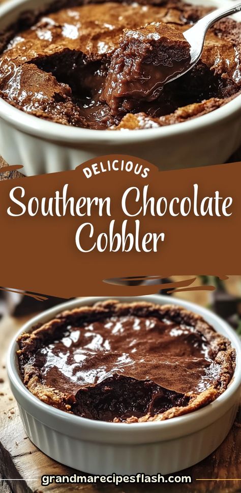 Indulge in a warm and decadent Southern Chocolate Cobbler! This dessert combines a rich chocolate cake with a gooey chocolate sauce underneath, making it the perfect comfort food. Serve with vanilla ice cream for an extra treat! #chocolatecobbler #southerndessert #comfortfood #easyrecipes Southern Chocolate Cobbler, Chocolate Cobbler, Southern Desserts, Rich Chocolate Cake, Chocolate Sauce, Desserts Recipes, Vanilla Ice, Vanilla Ice Cream, Cobbler