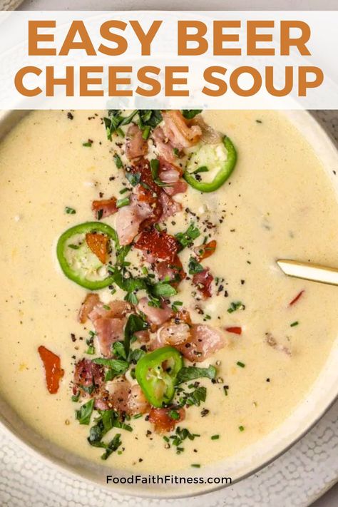 Beer Cheese Soup—a hearty concoction that combines the best of beer and cheese! With simple steps and wholesome ingredients, you can create a bowl of pure comfort in no time. Spicy Beer Cheese Soup, Crock Pot Beer Cheese Soup, Beer Cheese Soup Crockpot, Easy Beer Cheese Soup, Easy Beer Cheese, Beer Cheddar Soup, Beer Cheese Soup Recipes, Jalapeño Soup, Beer Cheese Soup