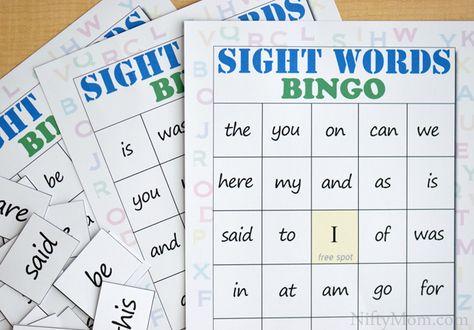 Sight Words Bingo with Free Printables Word Bingo Template Free Printable, Bingo Sight Words Free Printable, Sight Word Bingo, Blends Activities, Circle Time Songs, Word Bingo, Bingo Template, Free Printable Activities, Sight Word Worksheets