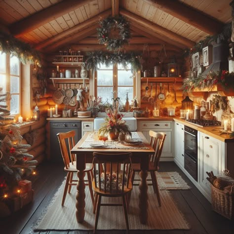 Country Charm Kitchen, Cabin Astethic Interior, Cabin Kitchen Decorating Ideas, Rustic Cottage Decor Ideas, Hobbit Kitchen Aesthetic, Cabin Aesthetic Interiors, Country Cabin Kitchen, Hobbit Kitchen, Tavern Kitchen