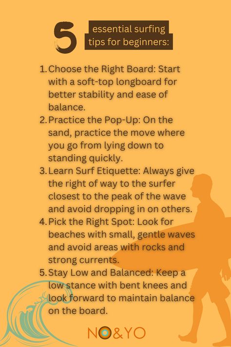 Surfing Tips for Beginners 🌊  Catch the perfect wave with these essential surfing tips! 🌟  #SurfingTips #BeginnerSurfer #CatchTheWave #SurfLife #OceanAdventures  #NOandYO #AdventureAwaits #OutdoorLifestyle #SurfingTips #BeginnerSurfer #CatchTheWave #SurfLife #OceanAdventures Surf Workout, Surfing Workout, Surfing Tips, Surf Life, Blog Inspiration, Soft Tops, Outdoor Lifestyle, Surfing