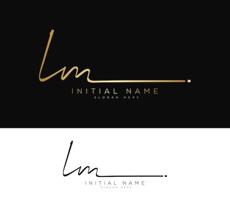 Vector vector lm l m initial letter hand... | Premium Vector #Freepik #vector #logo-template #corporate-identity #fashion-logo #boutique-logo L M Logo Design, Lm Logo Design, Ln Logo Design Letter, Ll Monogram Logo, Ls Initial Logo, Lm Monogram Logo, Md Initials Logo, Design With Letters, Design Studio Logo