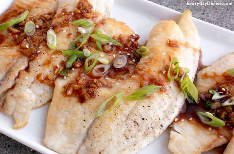 Tilapia Recipes Healthy, Green Onions Recipes, Cheryl Style, Tilapia Recipe, Healthy Asian, Tilapia Recipes, Everyday Dishes, Onion Recipes, Green Onion