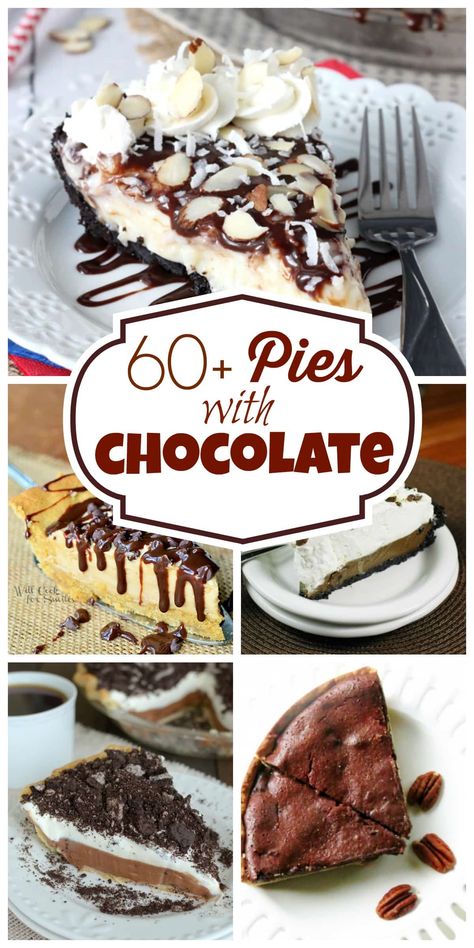 Pies With Chocolate, Types Of Pies, Favorite Pie, Perfect Pies, Sweet Pie, Chocolate Pies, Delicious Pies, Homemade Pie, Pie Dessert