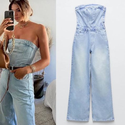 Jean Jumpsuit, Zara Jeans, Jeans Jumpsuit, Fashion Inspo Outfits, Outfit Ideas, Fashion Inspo, Jumpsuit, Zara, My Style