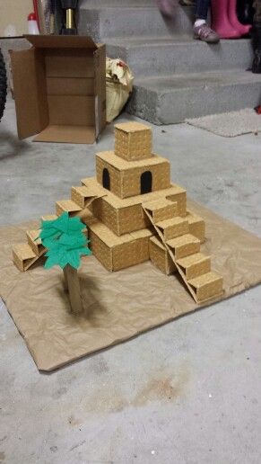 Ziggurat model for school                                                                                                                                                     More Ziggarut Project, Ziggurat Project Ideas, Pyramid School Project, Mesopotamia Projects, Ancient Civilizations Projects, World History Projects, Ancient Egypt Projects, Tapestry Of Grace, Egypt Crafts