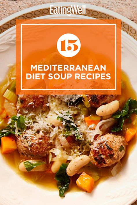 Mediterranean Soups, Mediterranean Soup Recipes, Mediterranean Soup, Mediterranean Recipes Healthy, Mediterranean Diet Recipes Dinners, Diet Soup Recipes, Winter Soup Recipe, Mediterranean Diet Meal Plan, Easy Mediterranean Diet Recipes