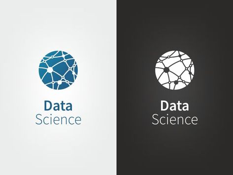 Data Science Logo, Science Logo, Data Logo, Clean Branding, Library Logo, Science Background, Data Design, Material Science, Logo Design Process