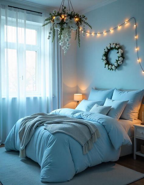 ❄️ Transform Your Bedroom into a Dreamy Blue Paradise! 💤✨
#BlueBedroomGoals #CoolVibesOnly #DreamySpaces #HomeInspo #BedroomMakeover #AestheticRooms #RelaxInStyle Aesthetic Rooms, Blue Bedroom, Relaxed Style, Bedroom Makeover, Bedroom, Blue