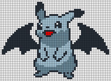 Bat Pokemon, Hama Beads Halloween, Perler Bead Pokemon Patterns, Halloween Pokemon, Pokemon Cross Stitch Patterns, Pokemon Cross Stitch, Modele Pixel Art, Autumn Cross Stitch Patterns, Pokemon Halloween