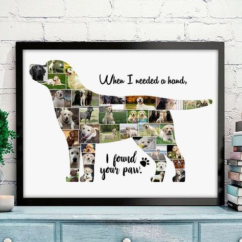 Pet Memorial Ideas Dogs, Dog Collage, Labrador Retriever Art, Giraffe Pictures, Dog Remembrance, Photo Collage Gift, Dog Rooms, Dog Crafts, Dog Photo