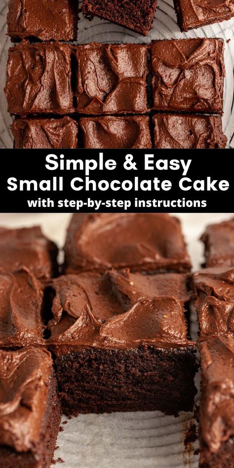 Small Chocolate Birthday Cake Ideas, Easy Small Chocolate Cake Recipe, Small Chocolate Cake Recipe, Big Chocolate Cake, Small Batch Chocolate Cake, 4 Inch Chocolate Cake, Chocolate Cupcakes Small Batch, Small Chocolate Cake Recipe 8 Inch, 6” Chocolate Cake