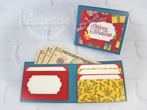 Card Wallet Diy, Card Wallet Tutorial, Gift Card Presentation, Gift Card Holder Diy, Wallet Tutorial, Diy Wallet, Money Cards, Money Gift, Card Tutorials