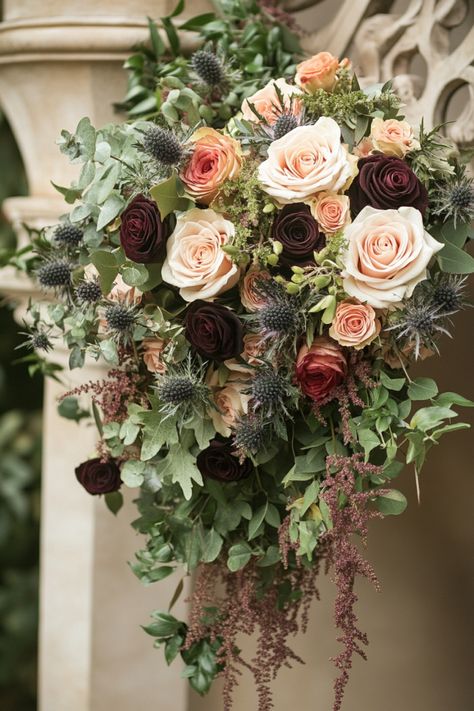 Add a pop of vibrancy with these 49 thistle wedding bouquets. Whether you want a dramatic statement or a soft accent, thistles bring color and texture to your day. Don’t miss these gorgeous ideas! #colorfulwedding #thistlebouquets #bridalflorals Thistle Bouquet Wedding, Thistle Wedding, Wedding Thanks, Elegant Bouquet, Unique Bouquet, Outdoor Fall Wedding, Ivory Roses, White Wedding Bouquets, Farmhouse Wedding