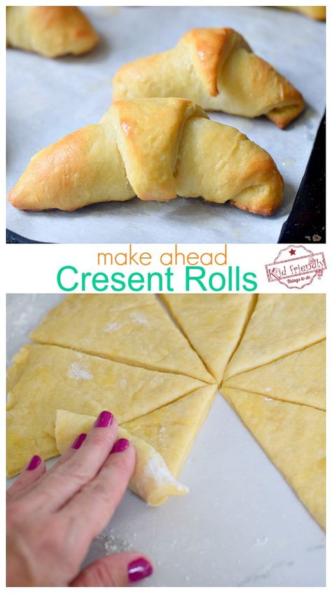 Cresent Roll Dough, Easy Crescent Roll Recipes, Crescent Rolls Recipe, Homemade Crescent Rolls, Homemade Croissants, Crescent Recipes, Dinner Roll, Brunch Bread, Bread Maker Recipes