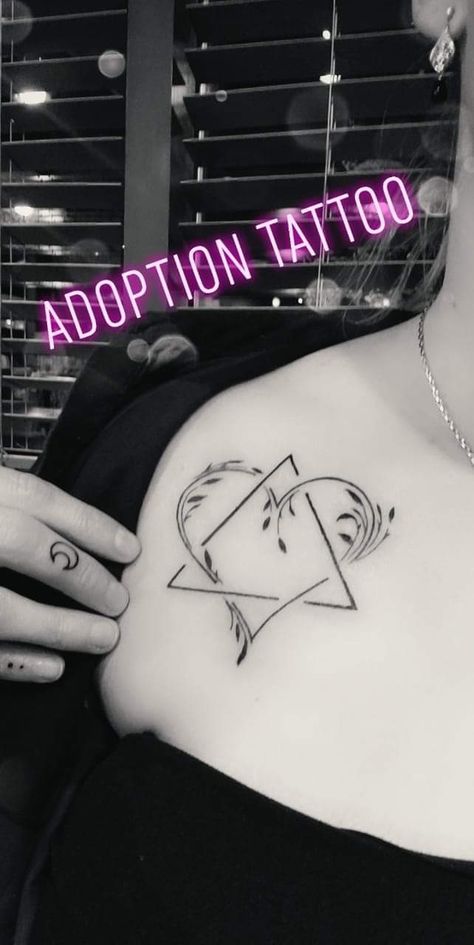 Mom And Daughter Tattoos Adopted, Adopted Daughter Tattoos, Adoption Logo Tattoo, Tattoos For Adoption, Adoption Symbol Tattoo Ideas, Adoption Tattoos For Moms, Birth Mother Tattoo Adoption, Foster Parent Tattoo Ideas, Adoption Tattoo Ideas Symbols