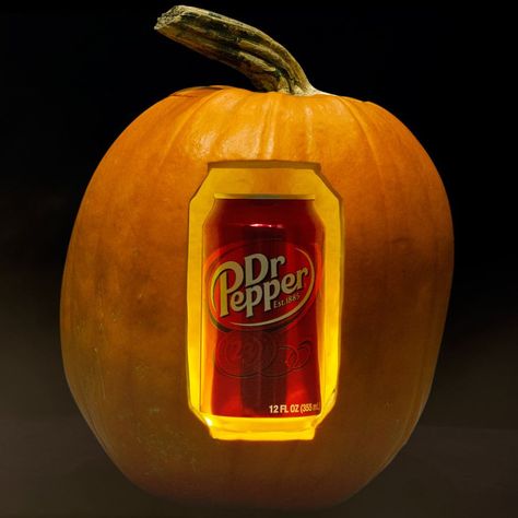 Dr Pepper Pumpkin, Dr Pepper Pumpkin Carving, Halloween Pumpkin Carving Stencils, Carving Stencils, Pumpkin Designs, Halloween Pumpkin Designs, Pumpkin Carvings Stencils, Halloween Pumpkins Carvings, Birthday Idea