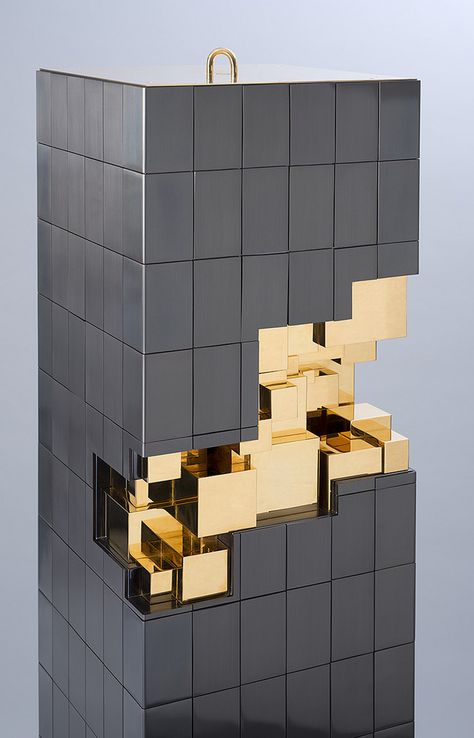 SCULPTURE MW-14 | Flickr - Photo Sharing! Cube Sculpture, Cd Idea, Constructivism Architecture, Concept Models Architecture, Trophy Design, Cube Design, Motion Graphics Design, Brick Design, Minimalist Architecture