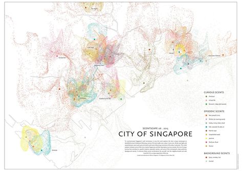 Can you guess which scents make up the smellscape of Singapore? Urban Mapping, Sound Map, Happy 50th Anniversary, Mental Map, Architecture Mapping, Site Analysis, Urban Architecture, Urban Environment, Architecture Presentation