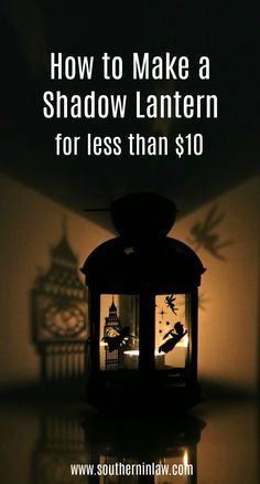 How to make a DIY Shadow Lantern on a Budget | Learn how to turn an IKEA Rotera Lantern into a DIY Disney Peter Pan Shadow Lantern with this easy tutorial. A perfect weekend craft project you can make in under an hour for less than $10. Customise your lantern for a birthday present, handmade Christmas gift idea, custom home decor piece or whatever you fancy. Made with the Cricut Maker and adhesive vinyl. Shadow Lantern, Peter Pan Shadow, Frozen Poster, Lantern Diy, Deco Disney, Disney Diy Crafts, Disney Christmas Decorations, Disney Room Decor, Idee Cricut