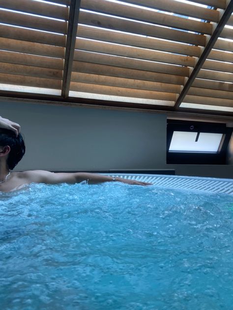 Pool Day With Boyfriend, Pool Date Aesthetic, Spa With Boyfriend, Spa Date Aesthetic, Spa Day With Boyfriend, Spa Date, Spa Aesthetic, Men Spa, Boyfriend Day