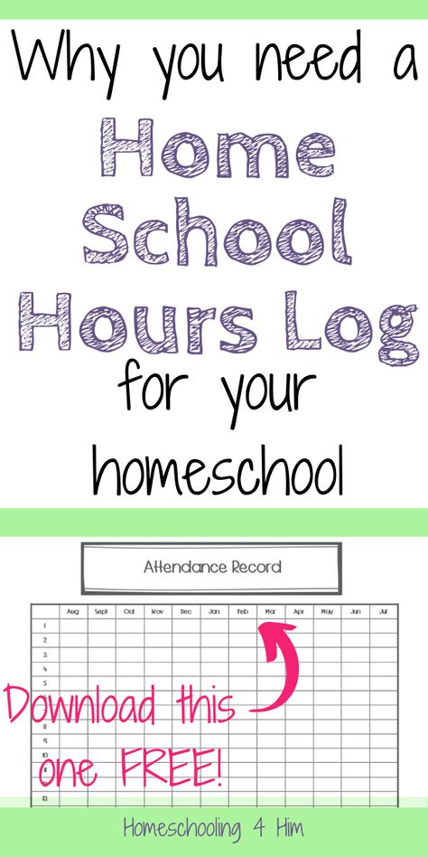 Find out what you need to know about keeping track of how many hours and days per year you homeschool. This is a legal requirement in states like Missouri. Plus, download this free printable homeschool hours log sheet for your record keeping binder! Tracking Homeschool Hours, Homeschool Tracker Free Printable, Homeschool Hours Log, Homeschool Record Keeping Binder, Homeschool Binder System, Homeschool Attendance, Homeschool Record Keeping, Sell Digital Art, Homeschool Guide