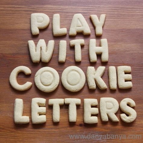 Make some cookie letters and add a bit of fun (and yum) letter recognition to morning tea time. August Baking, Cookie Letters, Learning Activities For Preschoolers, Letter Cookie, Letter Learning Activities, Letter Recognition Games, Letter Learning, Preschool Snacks, Abc Activities