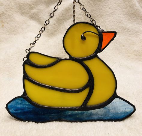 Tiffany Stained Glass Art, Duck Accessories, Yellow Duckling, Cat Stain, Stained Glass Birds, Tiffany Stained Glass, Plain Jane, Stained Glass Suncatcher, Stained Glass Flowers