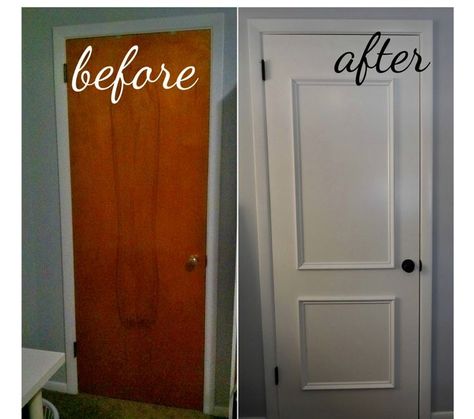 Door Redo, Door Update, Entry Remodel, Diy Interior Doors, Split Entry, Door Makeover Diy, Home On A Budget, Door Makeover, Updating House