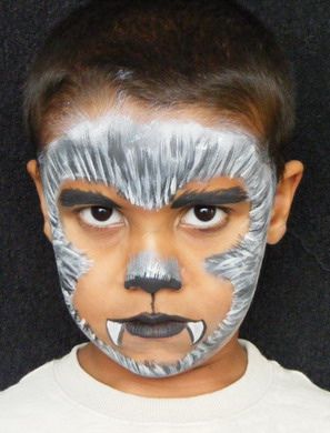 Face Painting Werewolf by JoJos Face Painting, via Flickr Werewolf Makeup Kids, Werewolf Face Paint, Wolf Face Paint, Kids Halloween Face, Werewolf Makeup, Face Painting Halloween Kids, Wolf Makeup, Easy Halloween Face Painting, Halloween Makeup For Kids