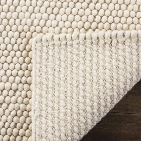 Birch Lane™ Elle Handmade Flatweave Ivory Area Rug & Reviews | Wayfair Mosaic Texture, Solid Color Rug, Wool Runner Rug, Wool Runners, Handmade Area Rugs, Ivory Rug, Cotton Rug, Nebraska Furniture Mart, Accent Rugs