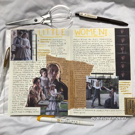 Art Book Collage, Movies Journal, Journal Movie Page, Movie Scrapbook Page Ideas, Movie Journaling, Film Review Journal, Movie Journal Page, Movie Journal Aesthetic, Movie Review