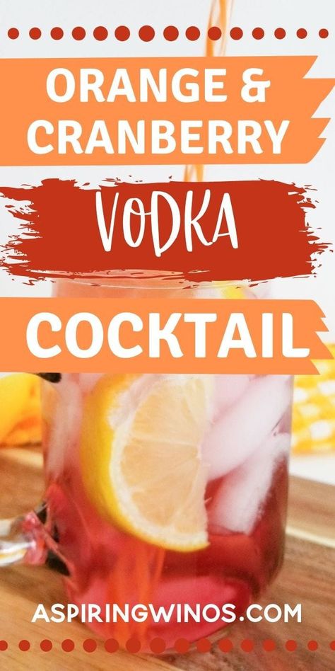 Cranberry Orange Cocktail Drink Recipes, Blood Orange Vodka Cocktails, Orange Vodka Drinks, Orange Cranberry Cocktail, Orange Vodka Cocktails, Cranberry Orange Cocktail, Cranberry Orange Vodka, Cranberry Vodka Cocktail, Cranberry Vodka Recipe