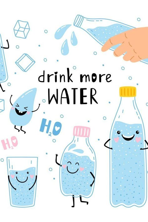 Water Concept, Water Hydration, Water Illustration, Water Poster, Water Aesthetic, Water Drawing, Creating A Newsletter, Poster Drawing, Water Filters