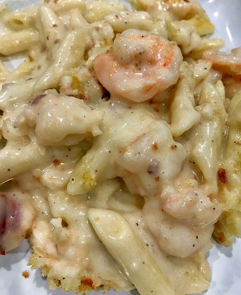 Baked Creamy Shrimp Pasta, Shrimp And Lobster Pasta, Ree Drummond Shrimp Scampi Stuffed Shells, Lobster And Shrimp Pasta, Shrimp And Lobster Alfredo, Lobster Shrimp Pasta, Pasta With Lobster Meat, Penna Pasta, Lobster Crab And Shrimp Baked Macaroni And Cheese