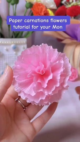 35K views · 501 reactions | Handmade diy paper flower hift for Mother#handmade #DIY #flowers #foryou #craft #gift #handmadegifts #handmadecraft #fyp #creative #tutorial #diyfashion #handcraft #papercraft #carnation #tiktok | Ribbon flowers | Samuel Rodrigue · Love Story (by Hana) (feat. Hana) Carnation Flower, Ribbon Flowers, Flower Tutorial, Diy Flowers, Diy Paper, Fabric Flowers, Diy Fashion, Handmade Crafts, Paper Flowers