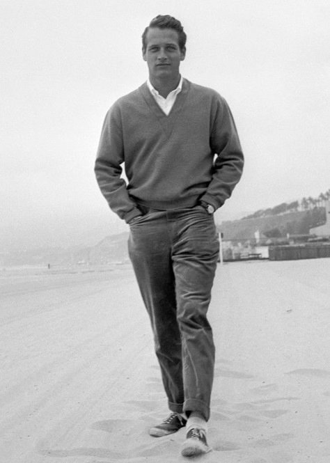 Men's casual fashion: Did anyone ever do it better than Paul Newman? Gq Mens Style, Men's Casual Fashion, Old Man Fashion, Old Hollywood Fashion, Hollywood Men, Ivy Style, Formal Suit, Paul Newman, Actrices Hollywood