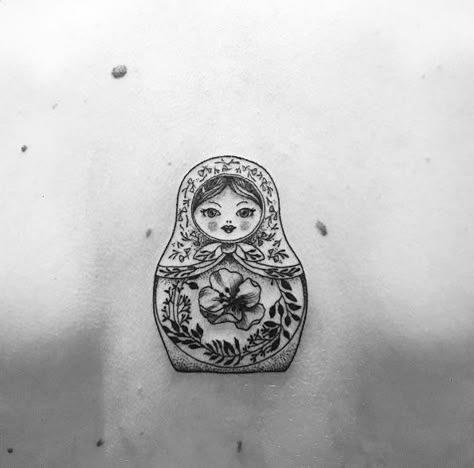 Matryoshka Tattoo, Russian Doll Tattoo, Nesting Doll Tattoo, Russian Tattoo, Doll Tattoo, Tattoo Trend, Inspiration Tattoos, Aesthetic Tattoo, Sister Tattoos