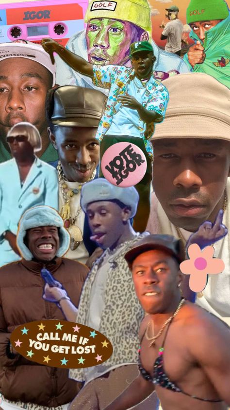 #tylerthecreator #igor #golfwang Wolf Tyler, Tyler The Creator Wallpaper, Trinidad James, Music Collage, Music Poster Design, Childish Gambino, Celebrity Dads, Fashion Wishlist, Flower Boys