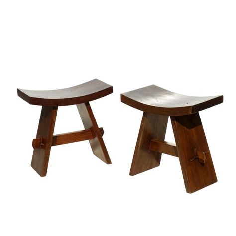 Japanese Stool Design, Interesting Table Design, Cnc Chair, Japanese Bench, Japanese Furniture Design, Short Stool, Interesting Furniture, Wood Stools, Diy Stool