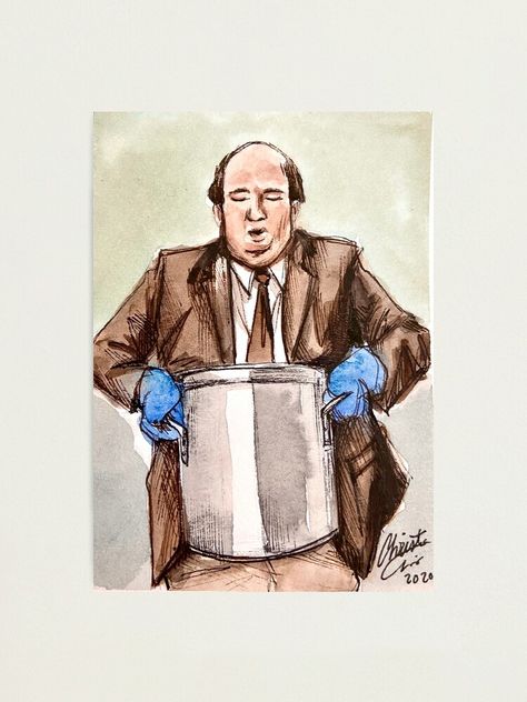 The Office Painting Ideas, Office Sketch, Kevin Malone, Office Cartoon, The Office Dwight, Office Paint, The Office Show, Office Artwork, Office Wallpaper